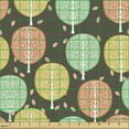 thumbnail image 2 of Ambesonne Autumn Fabric by the Yard Upholstery, Trees with Fallen Leaves, 10 Yards, Taupe Multicolor, 2 of 5