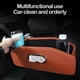 thumbnail image 4 of Organizador de respaldo de asiento de coche de cuero con portavasos y funda para papel de cocina - Caja colgable de 14,17x6,29x3,54 pulgadas para interior del coche, beige/vino/marrón/naranja/gris, 4 of 6