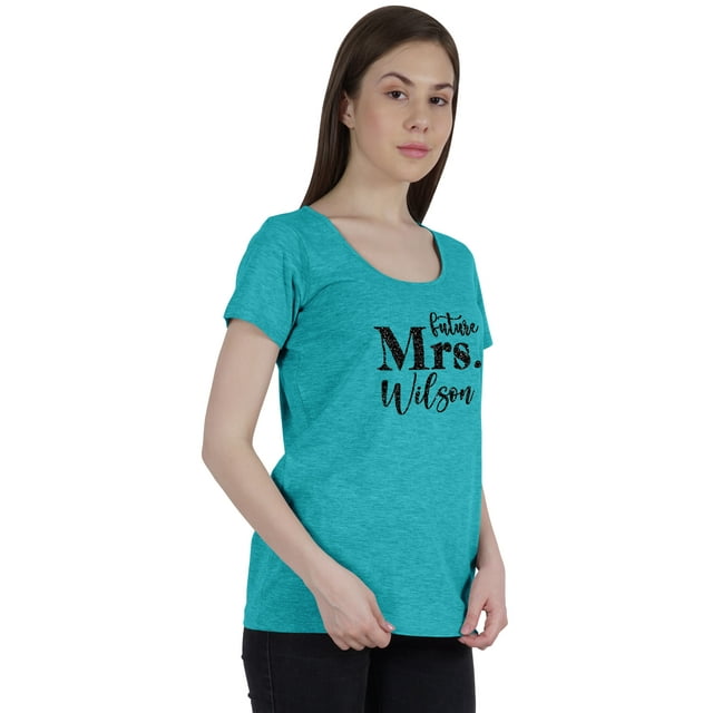 Inkdotpot T-Shirt Personnalisé pour Femmes Future Madame Annonce de Mariage Shirt-WJ