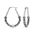 thumbnail image 1 of Pendientes de aro LeCalla de plata de ley 925 de 32 mm para mujer, 1 of 7