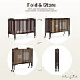 thumbnail image 2 of Dream On Me Folding Full Size Convenience Crib, Espresso, 2 of 6