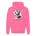 thumbnail image 2 of Wild Bobby, If It's Not an Alaskan Malamute It's Just a Dog Gift, Unisex Graphic Hoodie Sweatshirt, Neon Pink, X-Large, 2 of 4