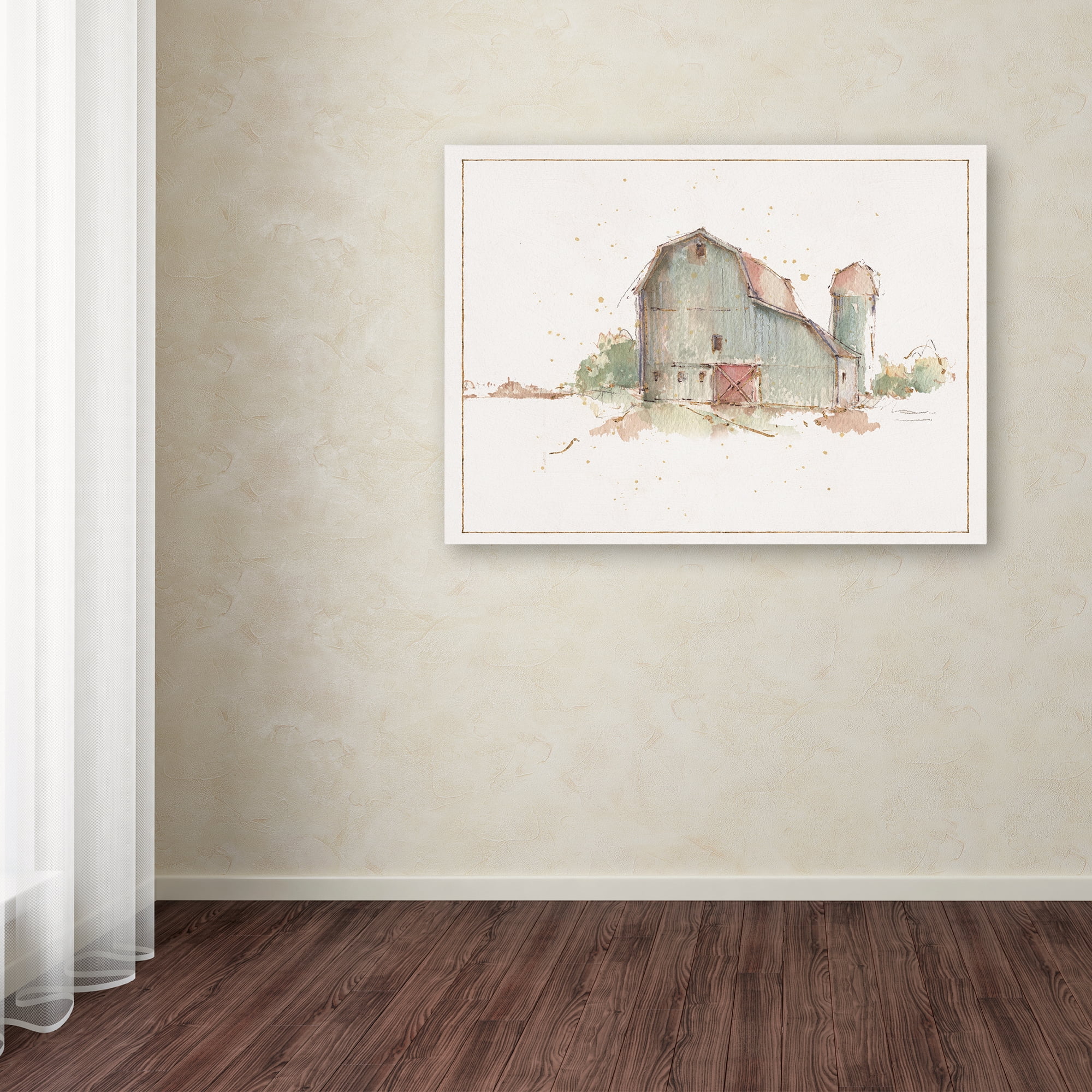 Trademark Fine Art 'Farm Friends XIV Barn' Canvas Art by Lisa Audit