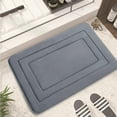 thumbnail image 7 of Super Absorbent Bath Rug,Non-Slip Shower Mat,Luxury Velvet Fleece Bathroom Floor Mat with Foam Backing,16x24 inch,Fast Drying Washable Carpet for Bathroom Tub Shower Living Room Bedroom Kitchen, 7 of 7
