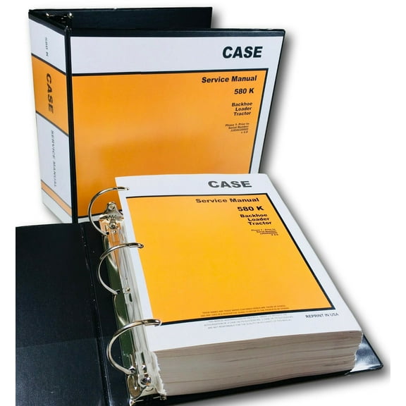Case 580K Backhoe Loader Tractor Phase 1 Service Manual Shop Book Ovhl
