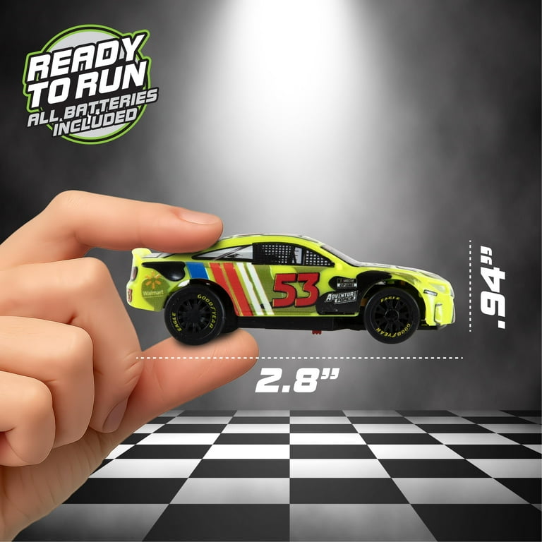Adventure Force (1:64) RC NASCAR Nano Racer Yellow Stock Car, WR5