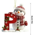 thumbnail image 3 of CaiYueKe 26-Piece Alphabet Christmas Ornaments Set Acrylic Letter Decorations with Snowflake Bell Pattern for DIY Holiday Tree Wreath Mantel Festive Hanging Decor Xmas Gifts for Family Friends, 3 of 9