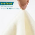 thumbnail image 3 of Premium 19-Micron Merino Wool Pre Felt Fabric for Needle & Wet Felting, 100% Pure, 59" Wide, Machine Washable, Oeko-TEX Certified (12x59 Inch), 3 of 5