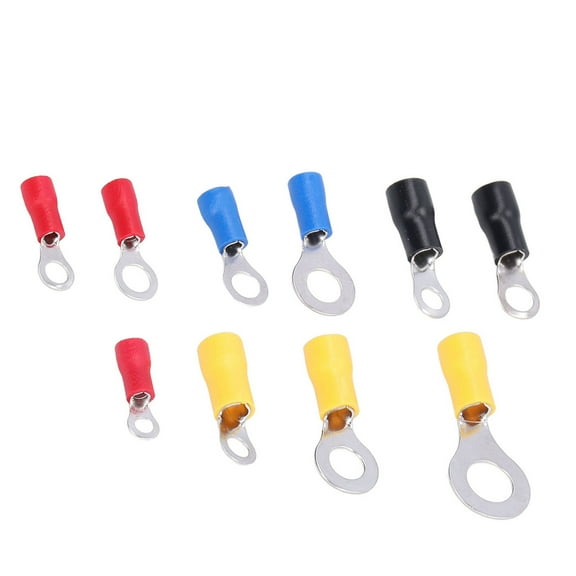 102Pcs Ring Terminal Insulated Crimp Wire Connector Accessory Set Kit for Equipment,Ring Terminal,Ring Connector