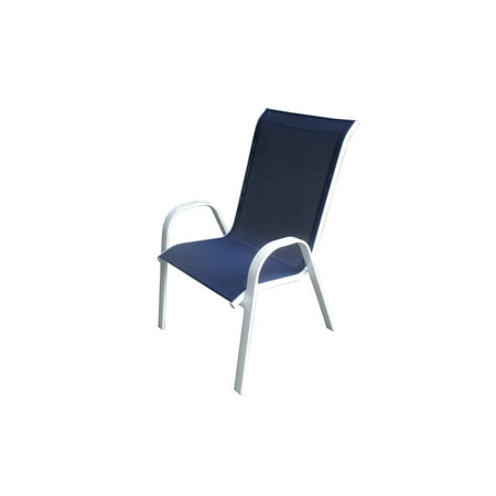 stacking chair mesh mainstays navy tall ms outdoor walmart