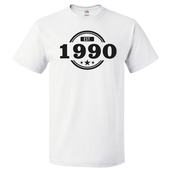 36th Birthday Gift For 36 Year Old Established 1990 T Shirt