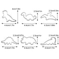 thumbnail image 3 of Kids Baking Set, Small Cookie Cutters, Dinosaur Cookie Cutters, 3X1.5 in, Stainless Steel, Biscuit Cutters, Fondant Cutting, Kid Party Favors, Prehistoric Shapes, 6 Pc, 3 of 8