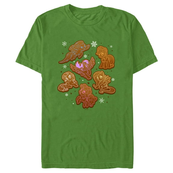 Men's My Little Pony: Friendship is Magic Gingerbread Ponies Graphic Tee Kelly Green Large