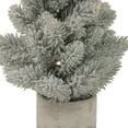 thumbnail image 5 of Northlight 1.3 FT LED Lighted Mini Frosted Pine Christmas Tree in Cement Base, 5 of 5