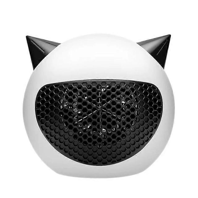 Portable Cute Space Heater Small Mini Desktop Air Heater for Home Bedroom Office Desk - Black / US P