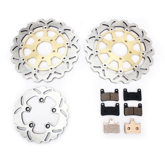 Front Rear Brake Discs Rotors Pads For SUZUKI GSX-R 600 750 K4 K5 04 05 GSX-R 1000 2004