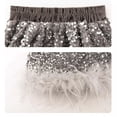 thumbnail image 6 of Velvet Trim Girls Skirt Hemline Casual Party Wear A Line Tutu For Toddler Kids, 6 of 8
