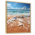thumbnail image 2 of Designart "Sunlit Coastline Beach Photo VII" Nautical & Beach Floater Framed Wall Art Print, 2 of 7