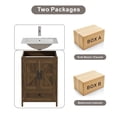 thumbnail image 4 of KIGOTY 24" Modern Bathroom Vanity with Ceramic Basin, Free Standing Bathroom Storage Cabinet with with 2 Soft-Closing Doors and 1 Drawer, Brown, 4 of 7