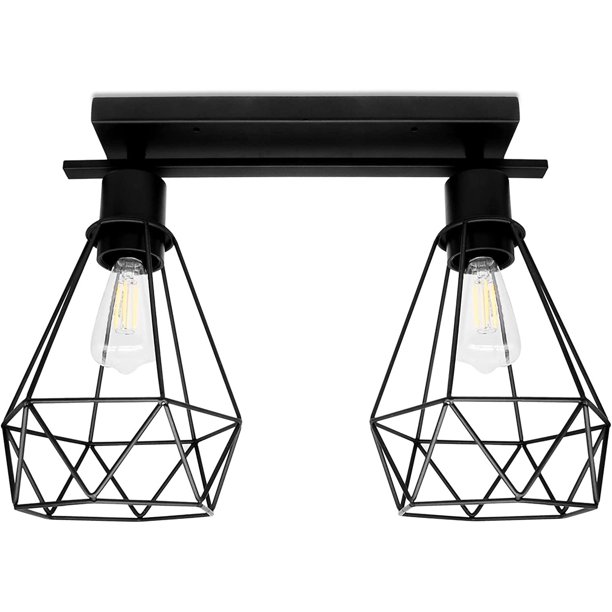 Dream lighting 12volt Vintage RV Ceiling Light Fixture with LED Edison Bulbs, with no