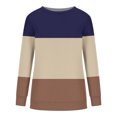 thumbnail image 2 of Yuyuzo Chandail en Molleton Col Rond pour Femmes Manches Longues Rayures Imprimé Papillon Tunique à Porter avec Leggings, 2 of 3