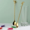thumbnail image 5 of Set of 6 Long Handle Gold Tea Spoons 7.4 Inch Ice Cream Coffee Stainless Steel, 5 of 7