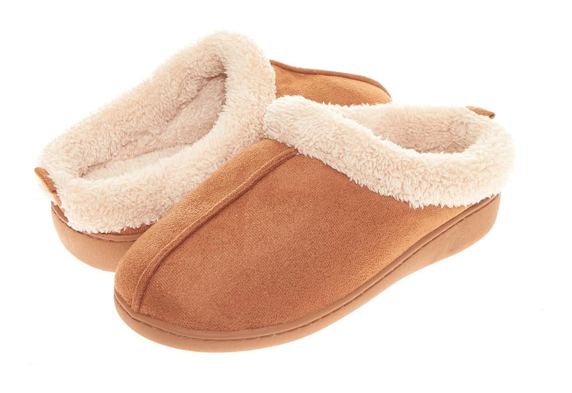 Moccasins Slip on Sheepskin Slippers for Woman Memory Foam Breathable Anti Slip Ourdoor Indoor House Shoes with Fuzzy Plush Faux Fur Lining Hoswo Womens Slippers