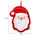 thumbnail image 5 of D-GROEE Coral Fleece Hand Towel Christmas Hand Towel Cute Santa Tree Bell Glove Snowman Elk Soft Thick Coral Fleece Hanging Loop Quick Drying Super Absorbent, 5 of 7