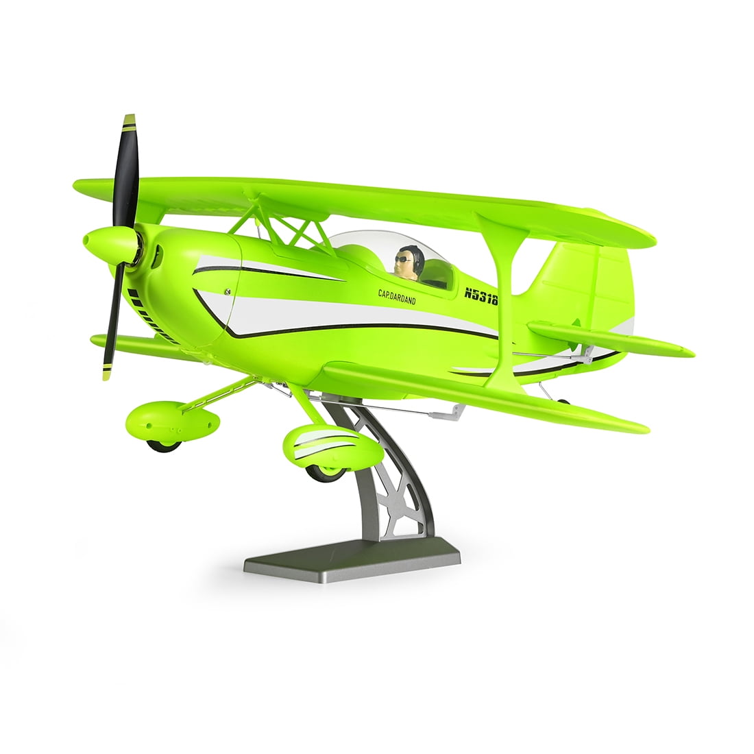 RC Aircraft, XK A310 Beech D17S 2.4G 4CH Quick-Release EPP Scale RC Fixed-Wing Aircraft Model, 400mm-Wingspan 3D/6G Realistic Bi-Wing Plane, Gift for Adults Beginners (RTF/Green)