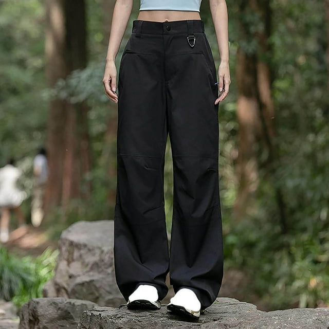 Wensltd Pantalon de Pluie pour Femmes Imperméable Léger Respirant Randonnée Cyclisme Extérieur avec Poches
