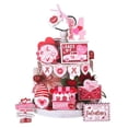 thumbnail image 2 of Janrevotw Valentine'S Day Decorations Wooden Layered Tray Decorations Spring Summer Fall Tabletop Home Decor Market Tray Kitchen Decorations, 2 of 2