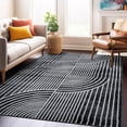 thumbnail image 6 of World Rug Gallery Contemporary Arch Knot Design Area Rug - BLACK 5' X 7', 6 of 8