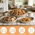 thumbnail image 6 of LUOLUO 3 Tier Ceramic Fruit Bowl With Bamboo Wood, Ceramic Fruit Display Shelf for  Kitchen Counter,Brown, 6 of 17