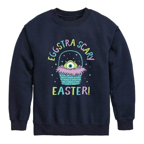 Monsters Inc - Eggstra Scary Easter - Toddler And Youth Crewneck Fleece Sweatshirt