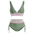 thumbnail image 5 of Linfrsh Women's High Waisted Bikini Sets Bathing Suit for Women Tummy Control Two Piece Swim Suit 2025 Swimsuit Green,M, 5 of 5