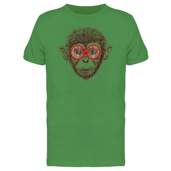 Chimpanzee With Round Glasses Tee Men's -Image by Shutterstock