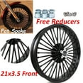 thumbnail image 4 of Front 21x3.5 Rear 16x3.5 Fat Spoke Wheels Rims for Harley Davidson Touring Street Glide Road Glide Road King, 4 of 5