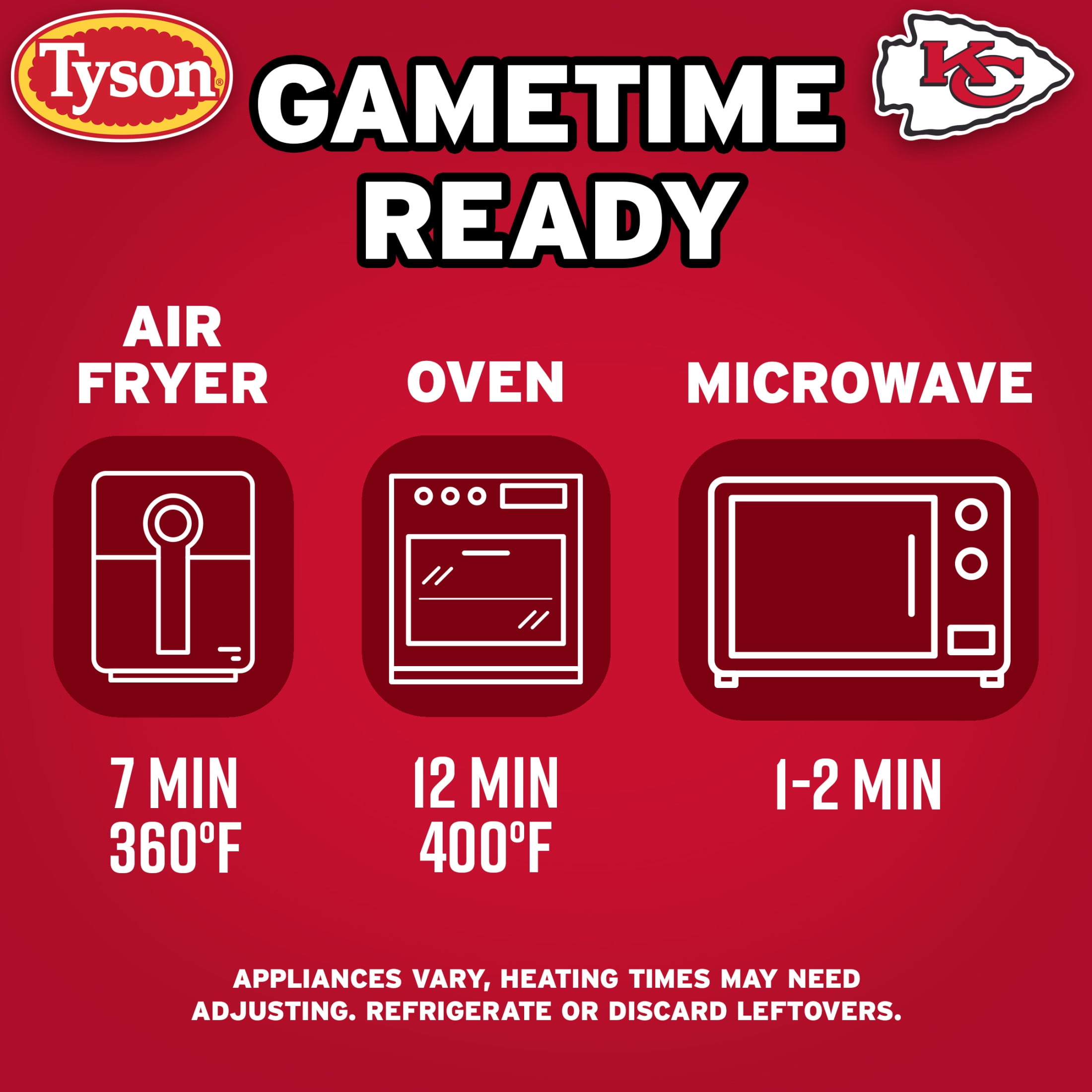 Tyson Chiefs Chicken Nuggets, 64 oz (Frozen, Fully Cooked)