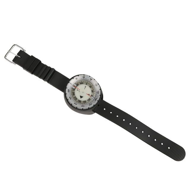 Wristband Compass, Luminous Accurate Scale Strong Magnet Positioning Column Balanced Way Diving Compass For Underwater Caving Expedition Gray