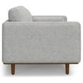 thumbnail image 4 of Simpli Home Morrison Mid-Century Modern 72 inch Wide Sofa with Ottoman Set in Mist Grey Tightly Woven Performance Fabric, 4 of 12