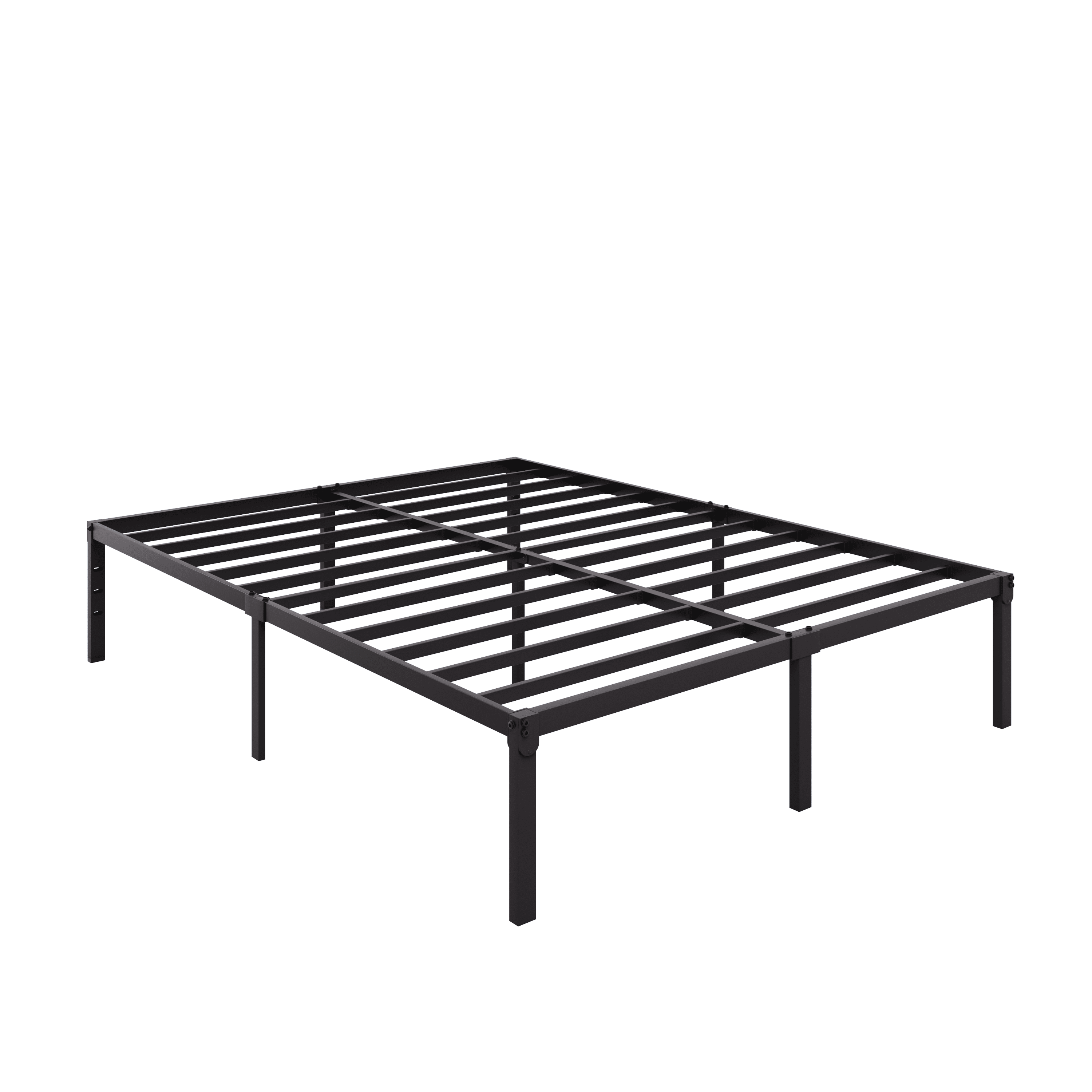Einfach Queen Bed Frame, Metal Platform Bed with 12.6'' Under-bed Storage Space, Heavy Duty, No Box Spring Needed, Black