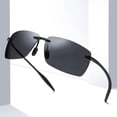 thumbnail image 2 of Rimless TR90 Mens Sunglasses Lightweight UV400 TAC Lens Driving Fishing Everyday Wear Comfortable All Day Wear, 2 of 5