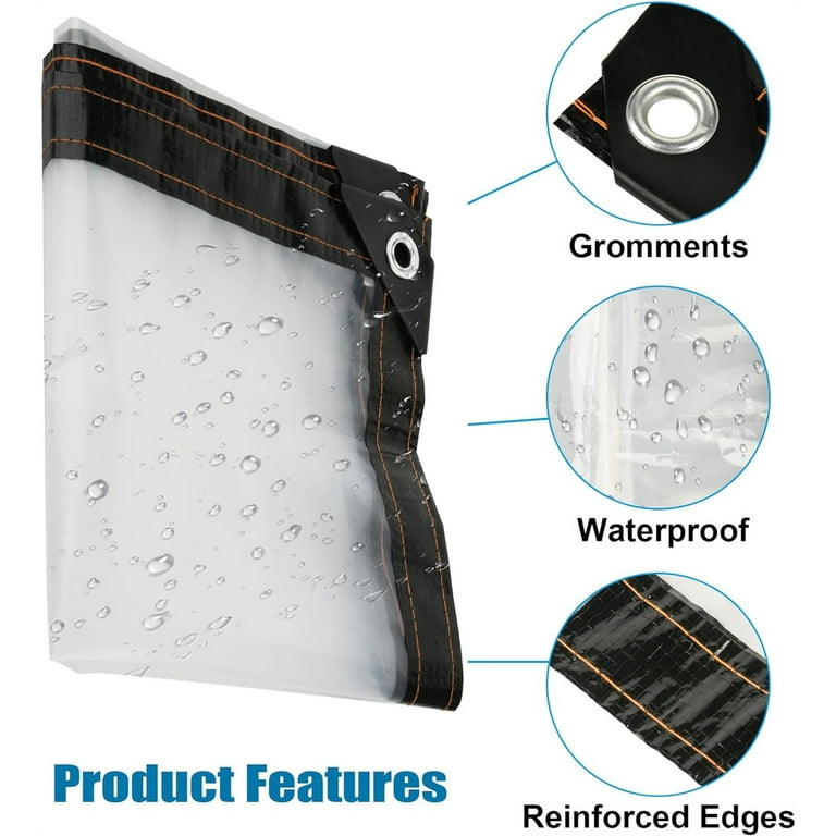 Clear Tarps, With Grommets