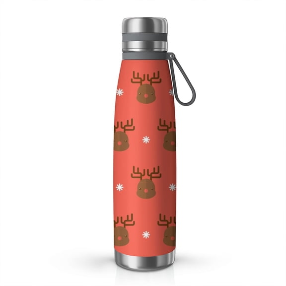 Christmas 29oz Stainless Steel Insulated Thermos with Tea Filter, 360° Printed Travel Bottle, Leakproof BPA-Free Flask with Anti-Slip Base, 304 Inner & 201 Outer, Vacuum Cup