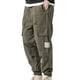 thumbnail image 1 of Pantalones largos de moda para hombre, con cordón, cintura elástica, multibolsillos, informales, largos y deportivos., 1 of 9