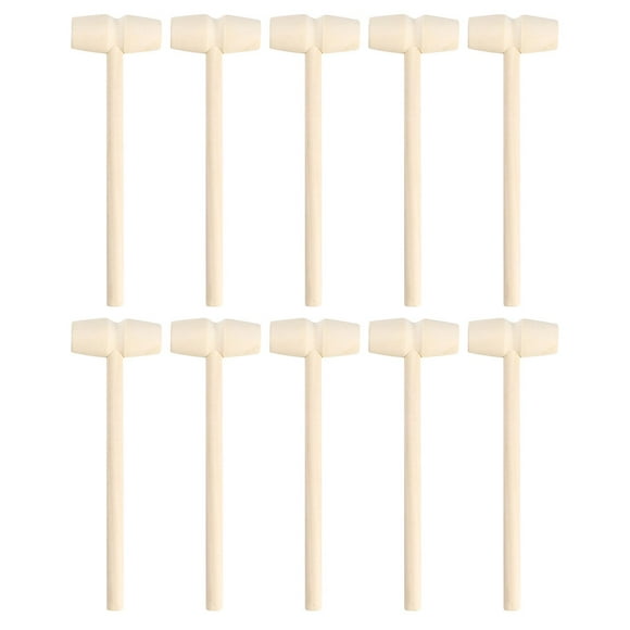 Miangastore 20pcs Mini Wooden Hammer Mallet Pounding Toy Creative Beating Gavel Toys Educational Toy for Boys Girls Children