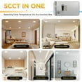 thumbnail image 6 of 4 Inch 5CCT LED Recessed Ceiling Light with Junction Box, Triac(Phase-Cut) Dimmable, 800LM 8W 120V, Dimmable Canless Wafer Downlight, ETL&FCC (6 Pack), 6 of 7