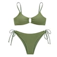 thumbnail image 4 of Plus Size Swimsuit for Women Plus Size 2 Piece Bikini Set Swimwear High Waiste Bottoms Supportive Top Womens Swimsuits Green L, 4 of 4