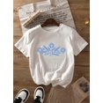 thumbnail image 1 of Corning Women's Graphic Print T-Shirt - Cornflower, Short Sleeve, Crew Neck, Casual Top for Summer & Spring, 1 of 6