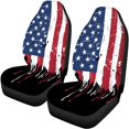 thumbnail image 5 of Pzuqiu American Flag Pattern Car Seat Covers Full Set Easy to Install Light Front and Rear Seat Cover Set, Stretchy Breathable Compatible, 5 of 10
